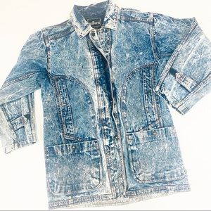 Vintage 80’s Stonewashed Acid  Denim Jacket
